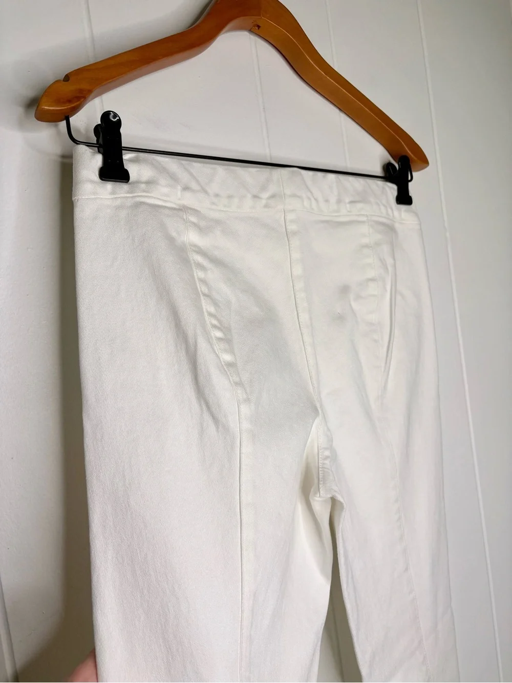 The Row Essentials Stratton Denim Leggings White Basic Spring Summer Size Large